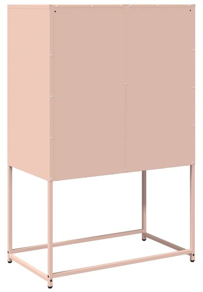 Highboard rózsaszín 68x39x107 cm Acél