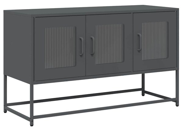Antracit hidegen hengerelt acél TV-szekrény 100,5x39x60,5 cm