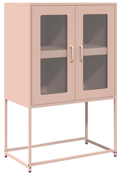 Highboard rózsaszín 68x39x107 cm Acél