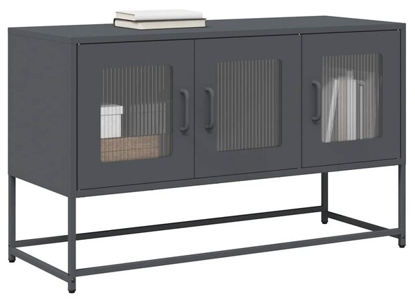 Antracit hidegen hengerelt acél TV-szekrény 100,5x39x60,5 cm