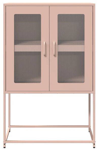Highboard rózsaszín 68x39x107 cm Acél