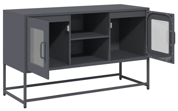 Antracitszürke acél TV-szekrény 100,5x39x60,5 cm