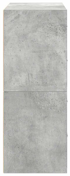 Szekrények 2 fiókkal 2 db betonszürke 60x31x40 cm gépelt fa