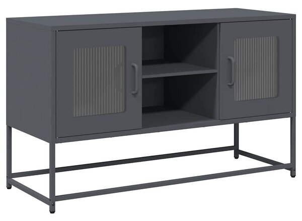 Antracitszürke acél TV-szekrény 100,5x39x60,5 cm