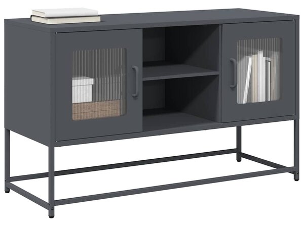 Antracitszürke acél TV-szekrény 100,5x39x60,5 cm