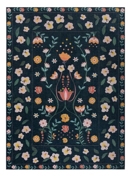 Nordic Floral sötétkék kétrétegű szőnyeg, 170 x 240 cm - Flair Rugs