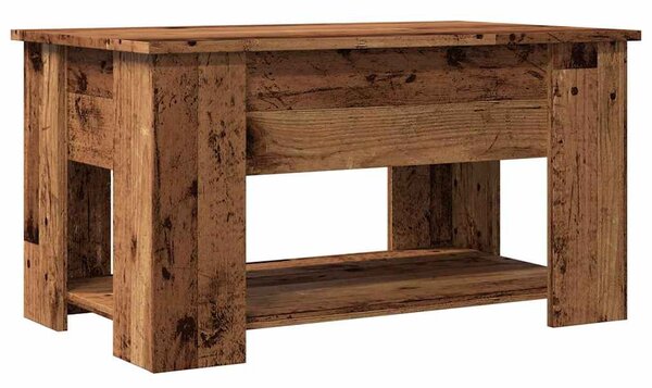 Antik fás szerelt fa dohányzóasztal 79 x 49 x 41 cm
