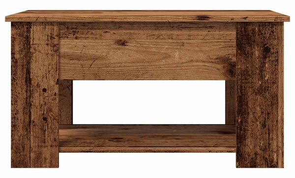 Antik fás szerelt fa dohányzóasztal 79 x 49 x 41 cm