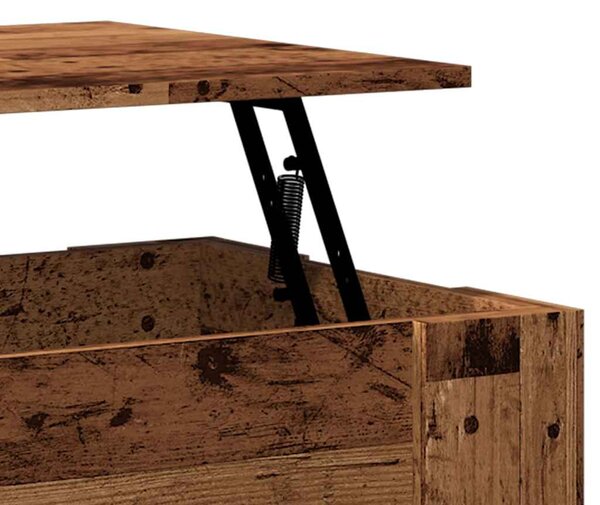Antik fás szerelt fa dohányzóasztal 79 x 49 x 41 cm