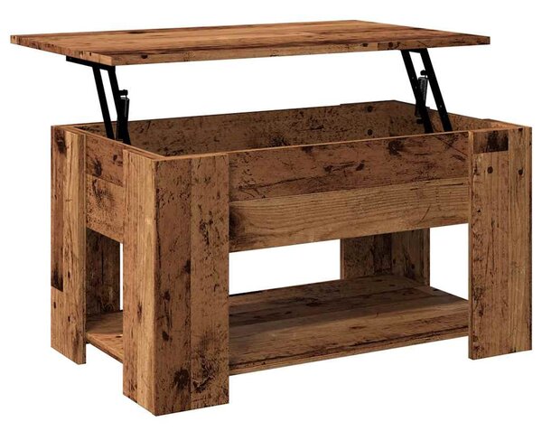 Antik fás szerelt fa dohányzóasztal 79 x 49 x 41 cm