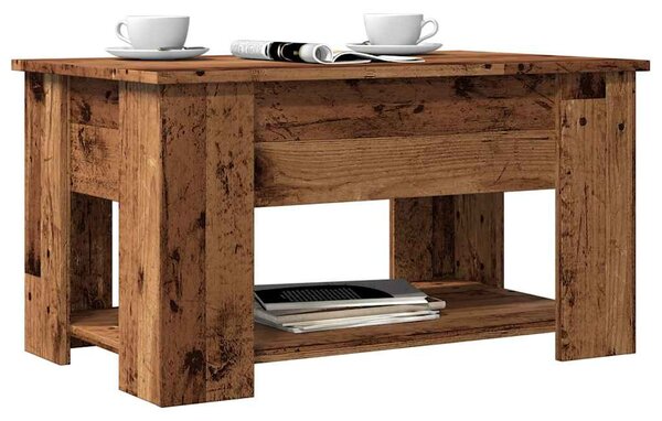 Antik fás szerelt fa dohányzóasztal 79 x 49 x 41 cm