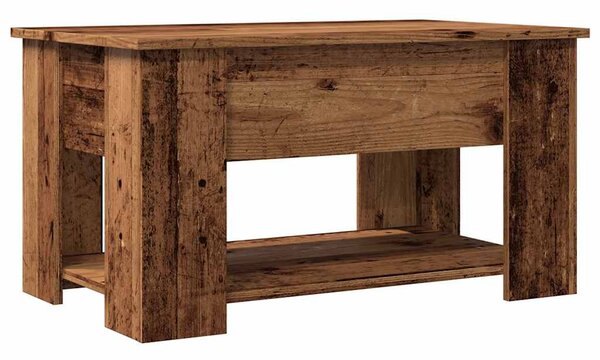 Antik fás szerelt fa dohányzóasztal 79 x 49 x 41 cm