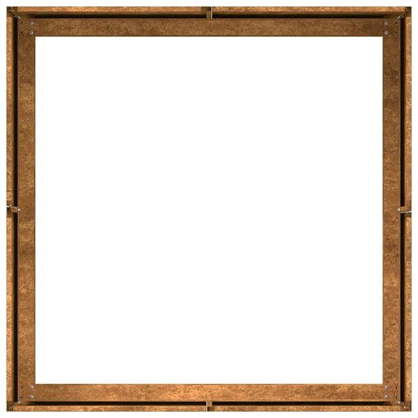 Ültető rozsdás 80x80x30 cm időjárásálló acélból