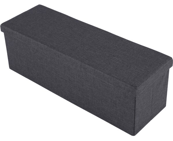 Összehajtható puff, szürke szövet, UMINA