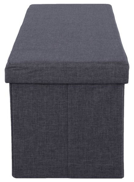 Összehajtható puff, szürke szövet, UMINA