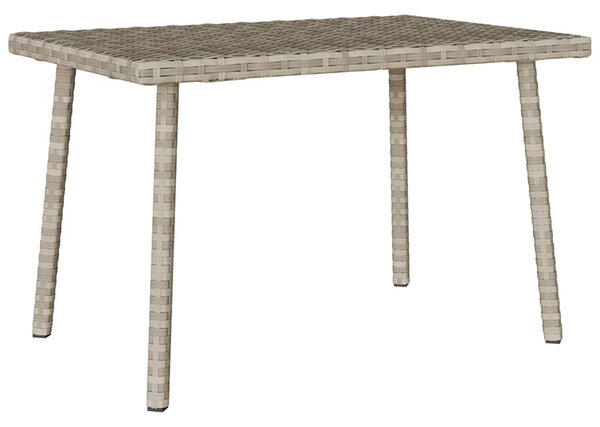 Téglalap polyrattan kerti dohányzóasztal 60x40x37cm