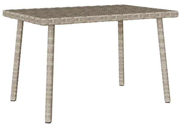 Téglalap polyrattan kerti dohányzóasztal 60x40x37cm