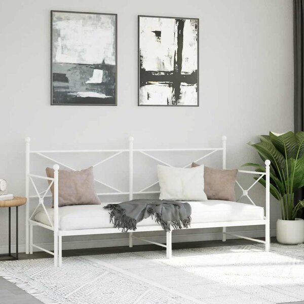 Fehér kanapéágy fiókkal matrac nélkül 75x190 cm