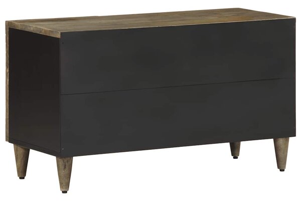 Világosszürke tömör mangófa TV-szekrény 80x31,5x46 cm