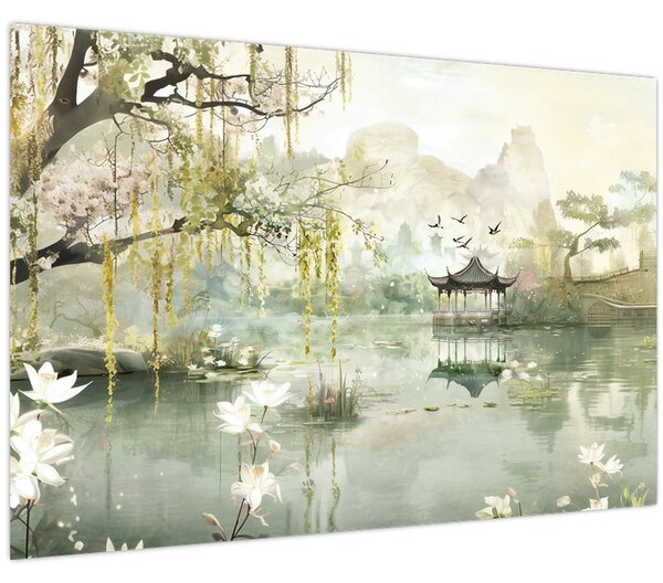 Kép - Kínai tó (90x60 cm)