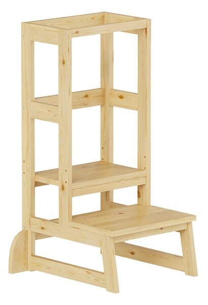 Montessori fa tanulótorony gyerekeknek, Chiquel, natúr, 45.7x51x90 cm