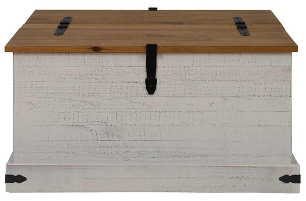Fehér tömör fenyőfa HALDEN tárolószekrény 91x91x47 cm