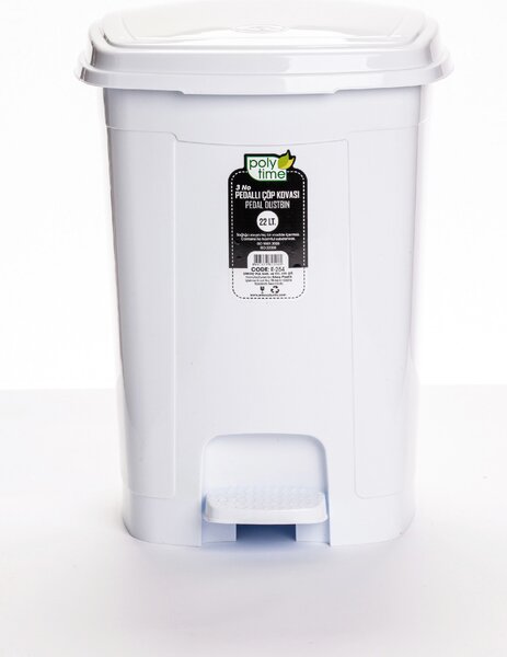 Pedálos szemetes (22 l), fehér