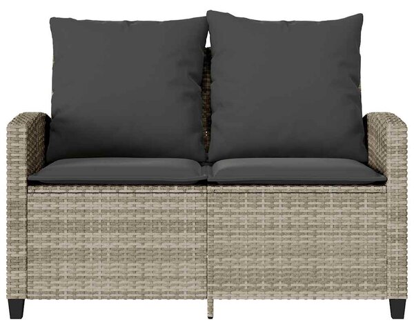 2 személyes polyrattan kerti kanapé asztallal&párnával