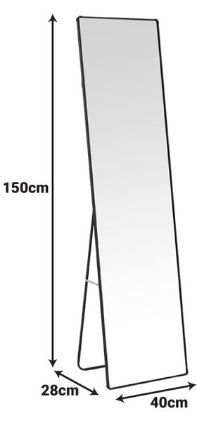 Tükör, Moira, arany, 40x28x150 cm