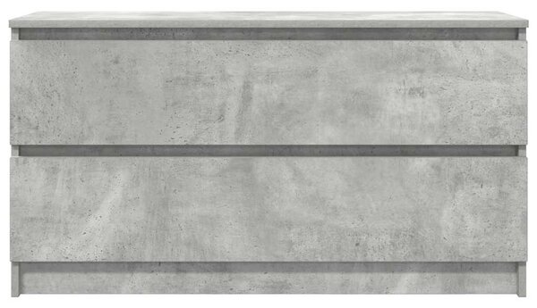 Betonszürke szerelt fa TV-szekrény 100x35x54 cm