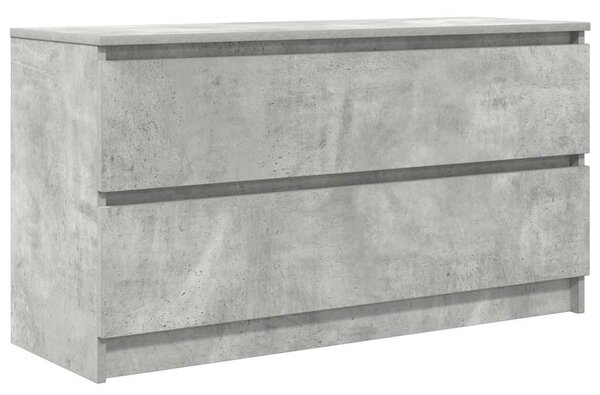 Betonszürke szerelt fa TV-szekrény 100x35x54 cm