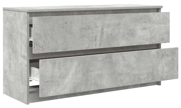 Betonszürke szerelt fa TV-szekrény 100x35x54 cm