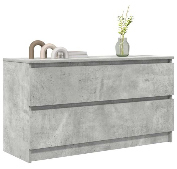Betonszürke szerelt fa TV-szekrény 100x35x54 cm
