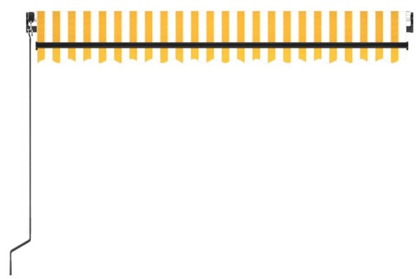 Sárga és fehér kézzel kihúzható napellenző 400 x 350 cm