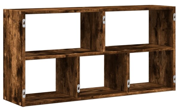 Füstös tölgy színű szerelt fa fali polc 100 x 25 x 50 cm