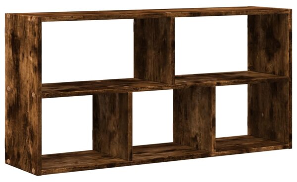 Füstös tölgy színű szerelt fa fali polc 100 x 25 x 50 cm
