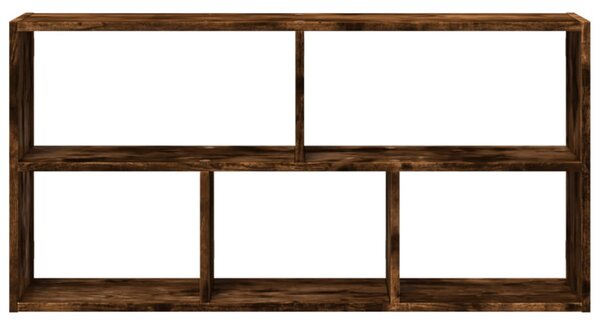 Füstös tölgy színű szerelt fa fali polc 100 x 25 x 50 cm