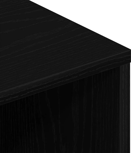 Fekete tölgy szerelt fa TV-szekrény 100 x 40 x 40 cm