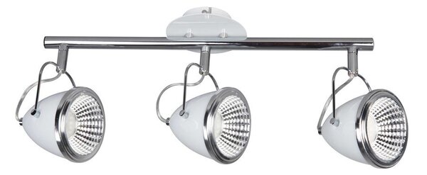 Oliver mennyezeti lámpa GU10-es foglalat, 3 LED izzó, 5,5W fehér-króm