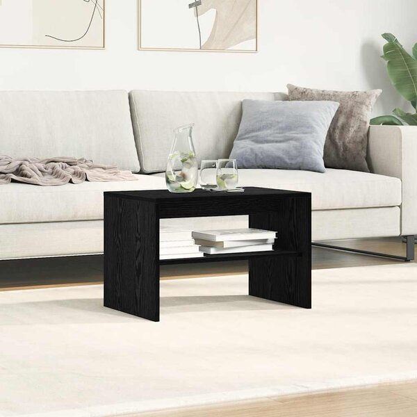 Fekete tölgy színű szerelt fa TV-szekrény 60x40x40 cm