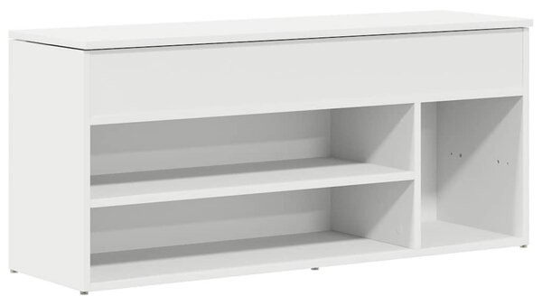 Fehér szerelt fa cipőpolc 102x30,5x45 cm