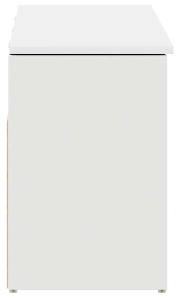 Fehér szerelt fa cipőpolc 102x30,5x45 cm