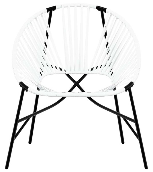 Fekete fehér polyrattan kerti tojás szék