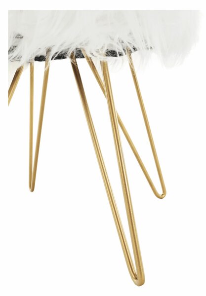Puff, fehér/arany, JAMINA