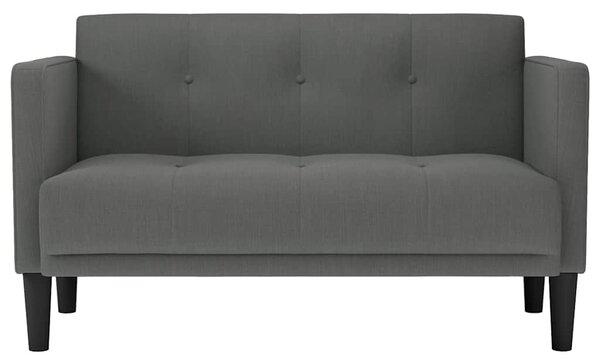 Sötétszürke szövet loveseat kanapé 111 cm