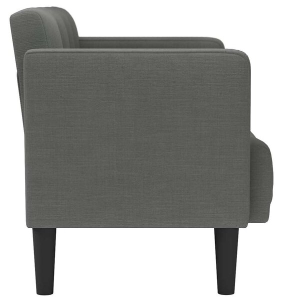 Sötétszürke szövet loveseat kanapé 111 cm