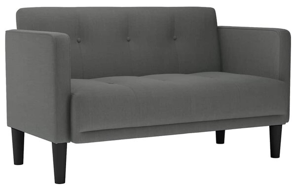 Sötétszürke szövet loveseat kanapé 111 cm