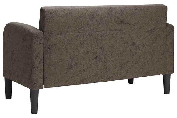 Sötétszürke műbőr Loveseat kanapé 110 cm