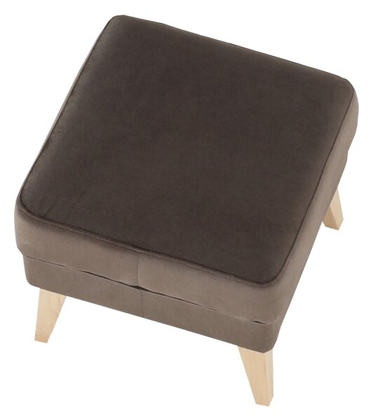 Puff, taupe-szürke-barna/bükk, RODEZA