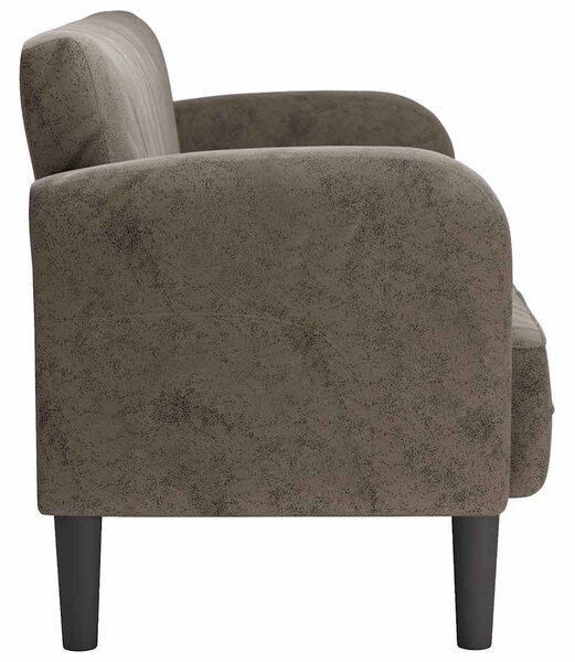 Sötétszürke műbőr Loveseat kanapé 110 cm